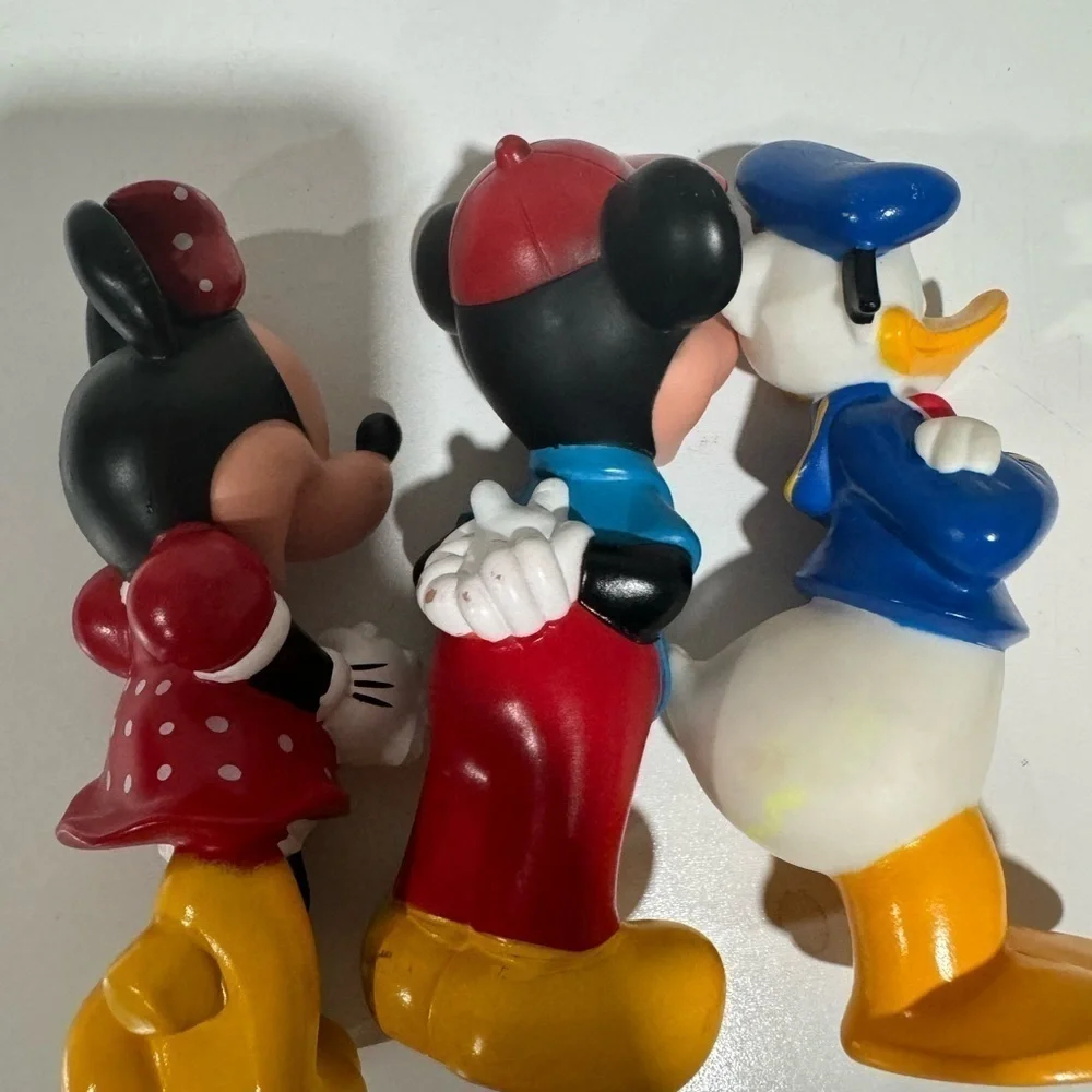 DISNEY Vintage rubber squeaky bath toys set of 3 mickey,Minnie and Donald Duck